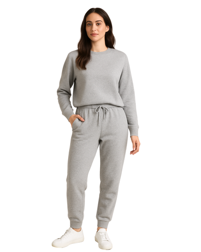 Pantalones de Chándal Holgados con Forro Polar para Mujer