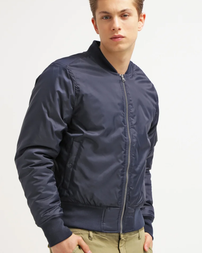 Chaqueta con Cuello Acanalado y Cierre de Cremallera para Hombre®