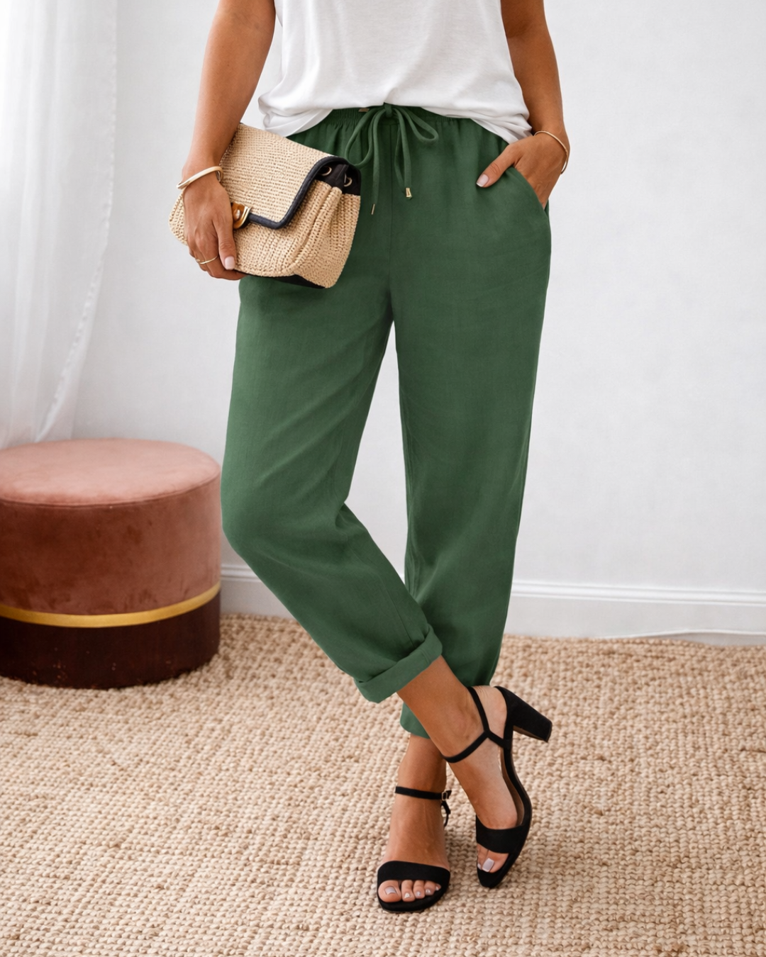 Pantalón Italia Casual de Algodón y Lino®