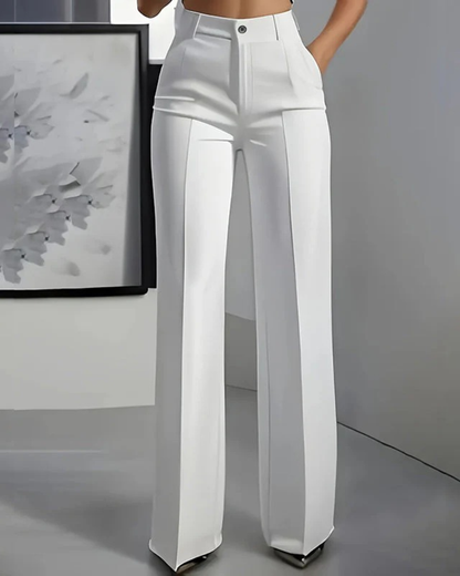 Pantalones de Vestir de Cintura Alta con Silueta Estilizada para Mujer®