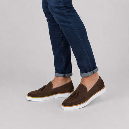 Mocasines casual de ante con borlas