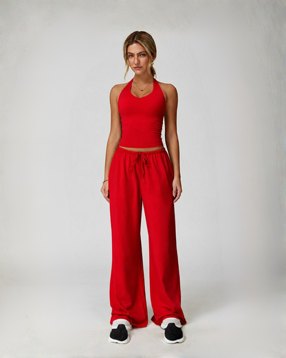 Conjunto Deportivo de Top Halter y Pantalón