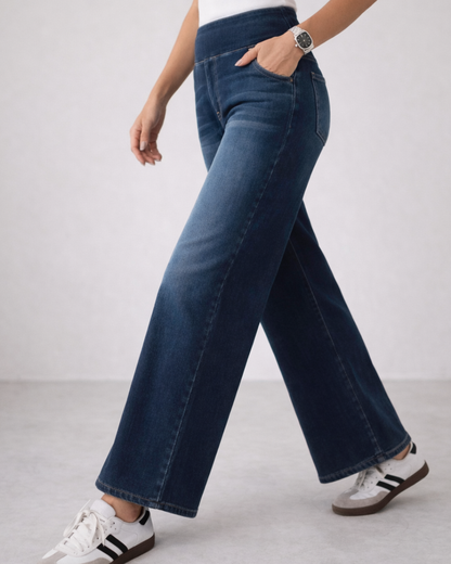 Pantalón de Pata Ancha Elástico para Mujer