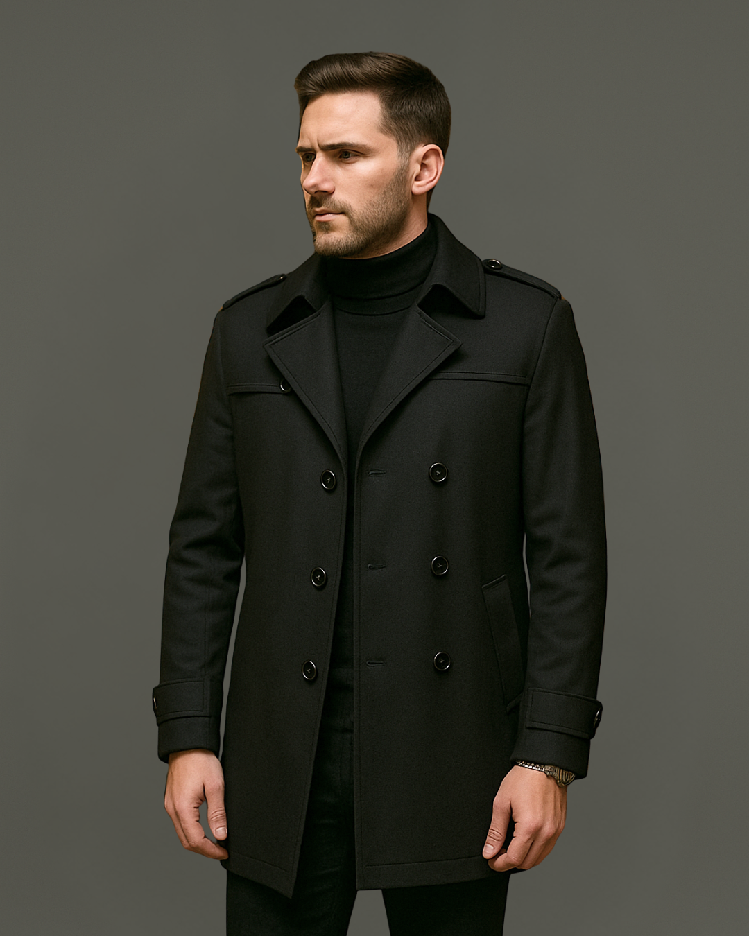 Chaqueta Clásica de Longitud Media con Forro Desmontable para Hombre®
