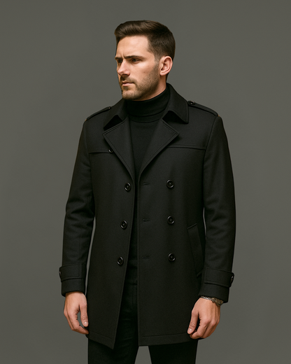 Chaqueta Clásica de Longitud Media con Forro Desmontable para Hombre®