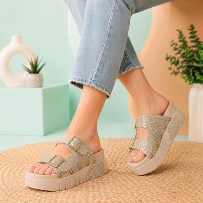 Sandalias de Plataforma con Brillos