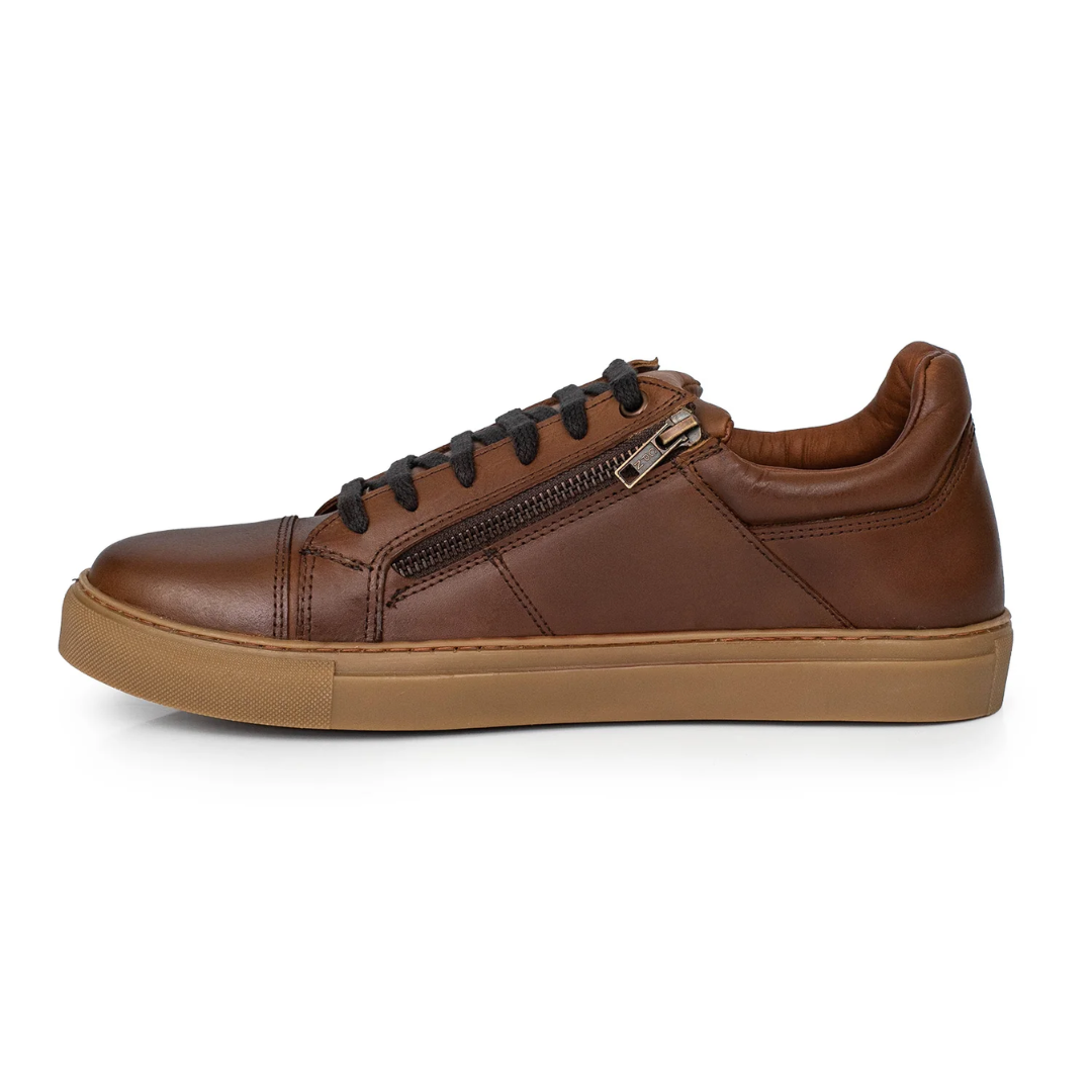 Zapatillas casual de piel con cremallera®