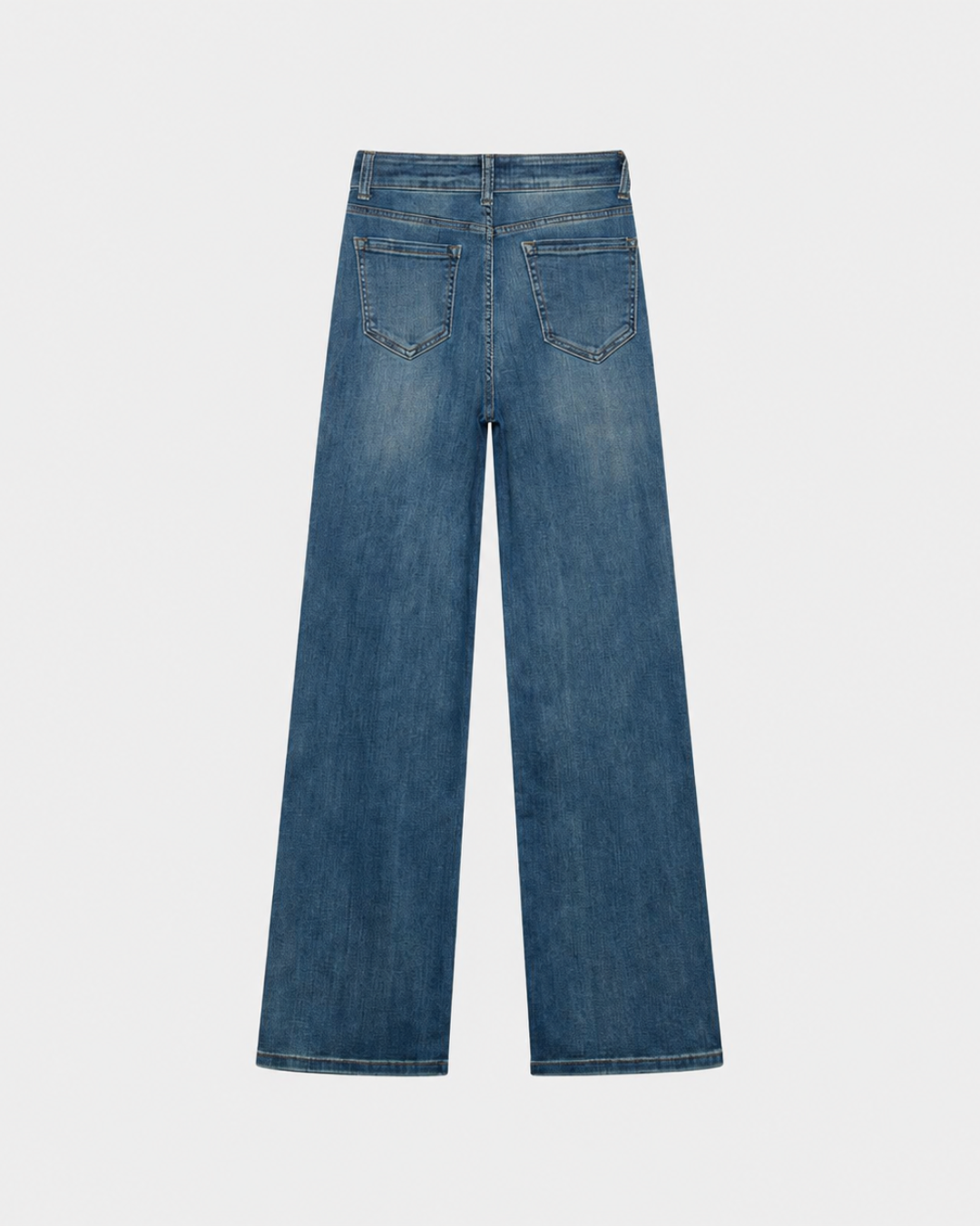 Pantalones de mezclilla anchos de cintura alta