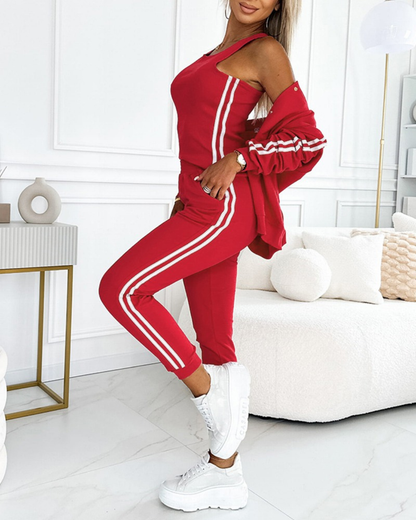 Conjunto de 3 piezas para mujer con detalles de rayas®