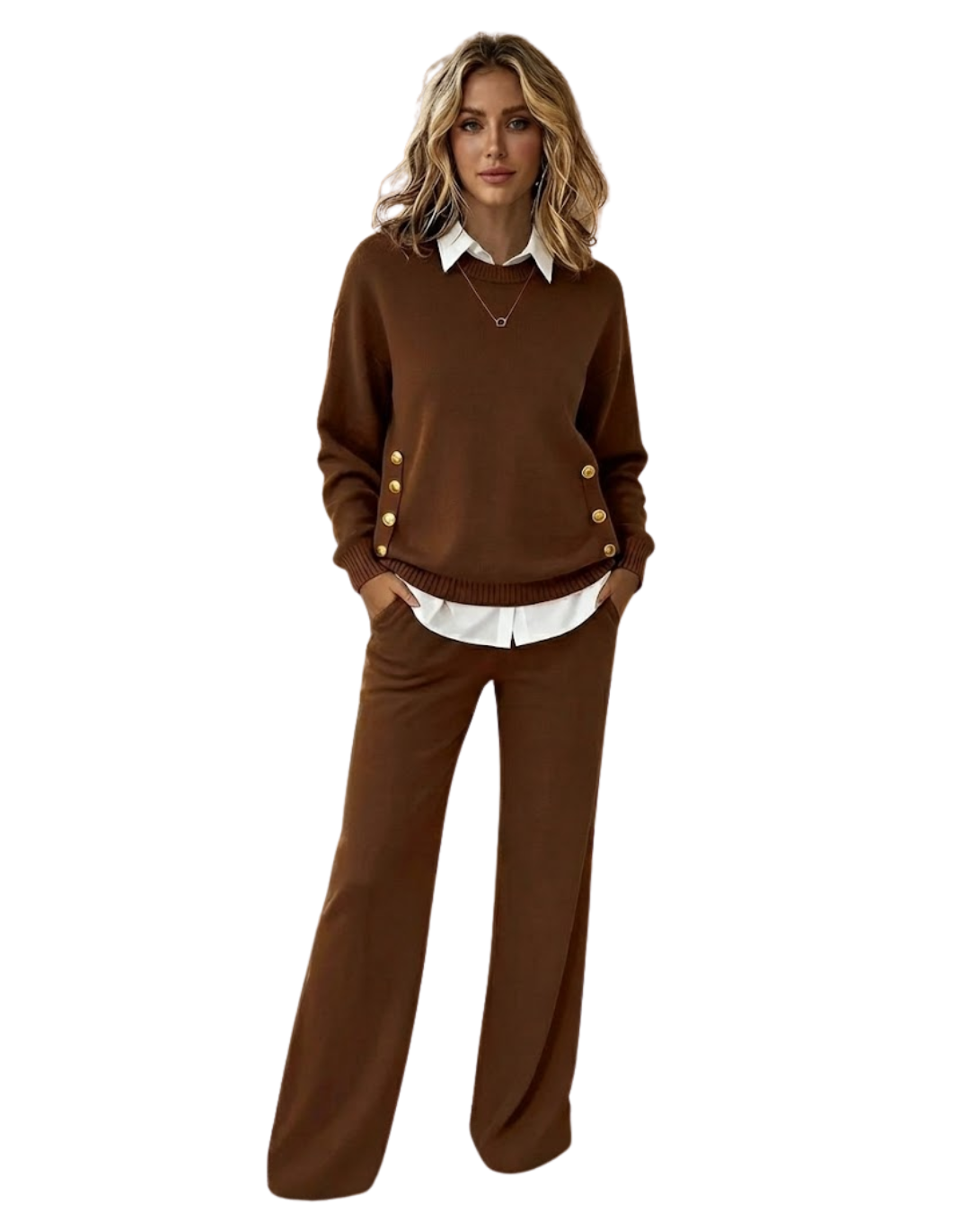 Conjunto de camiseta y pantalones para mujer