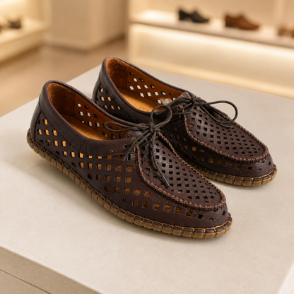 Mocasines de Red y Cuero Legítimo®