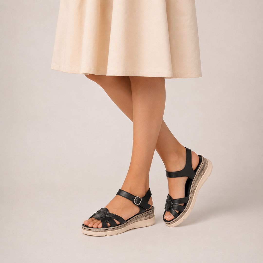 Sandalias cómodas con cuña baja®