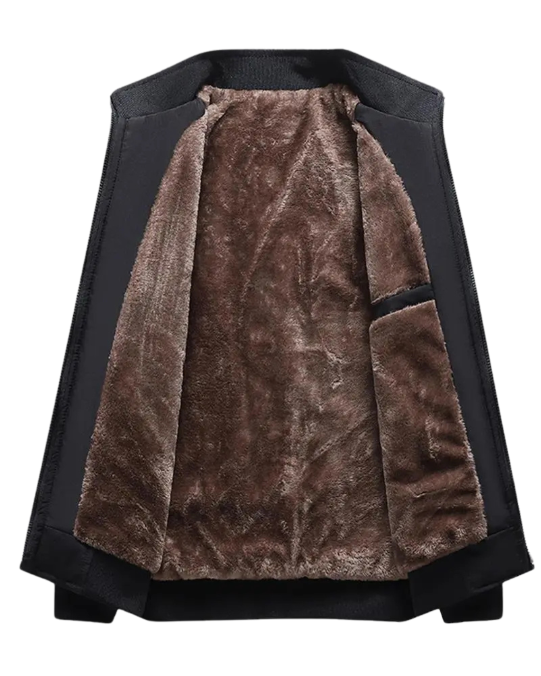 Chaqueta de Lana para Hombre con Forro Térmico y Cremallera