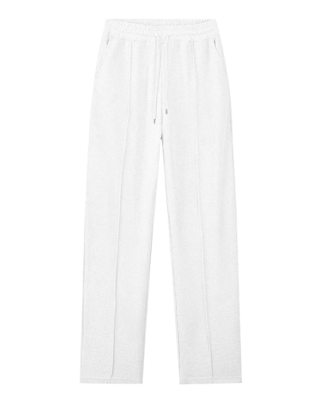 Conjunto de Sudadera en Punto Gofre y Pantalón Recto