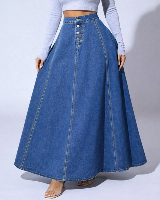 Falda Venecia Estilo Vintage de Corte en A