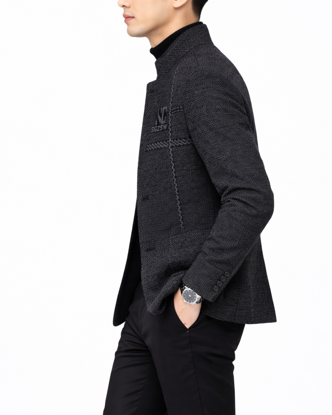 Abrigo Elegante con Forro Polar para Hombre