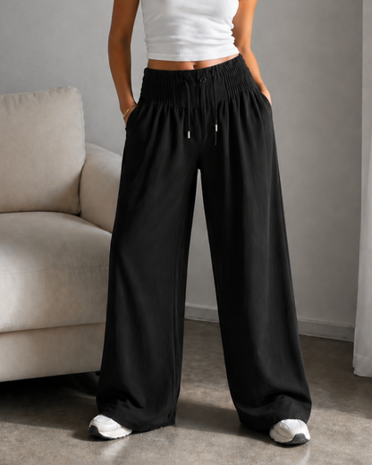 Pantalón Holgado de algodón y lino®