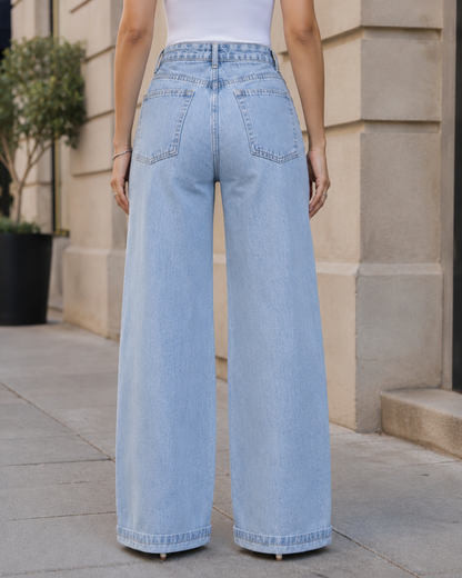 Jeans Leg con Detalles Brillantes