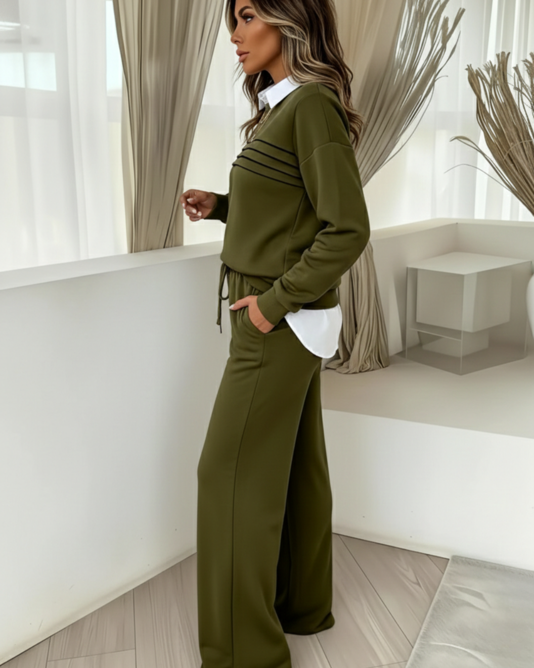 Conjunto de Suéter y Pantalón Casual®