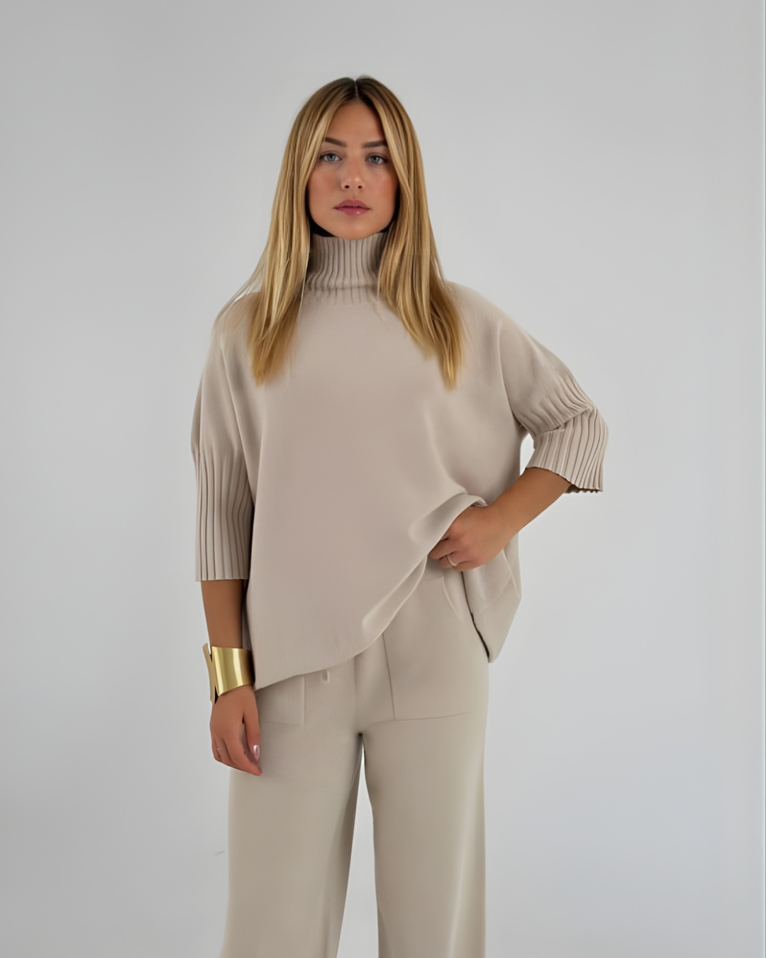 Conjunto de Punto Cuello Alto Para Mujer®