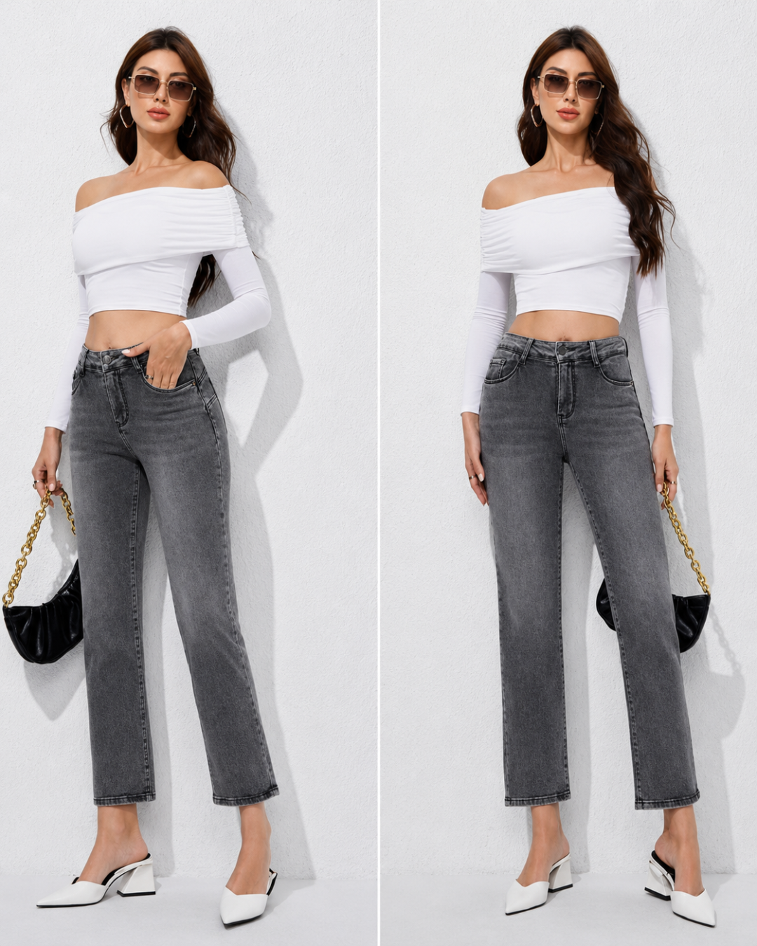 Pantalón recto con faja integrada y efecto moldeador