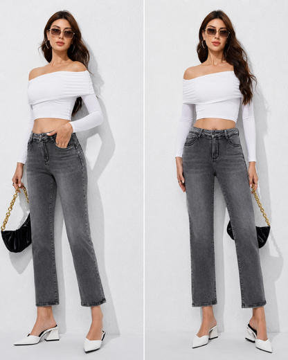 Pantalón recto con faja integrada y efecto moldeador