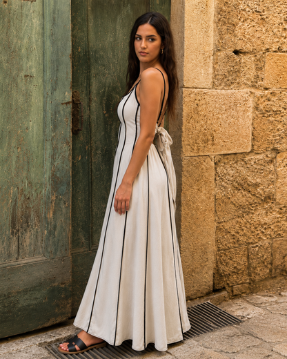 Vestido Largo con Tirantes Finos