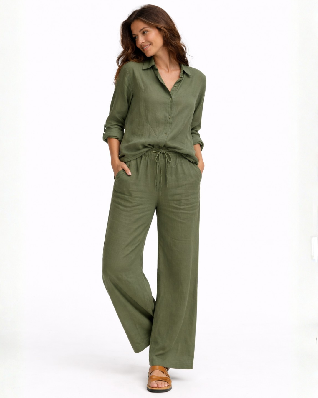 Conjunto Martina de Camisa y Pantalón Holgado®