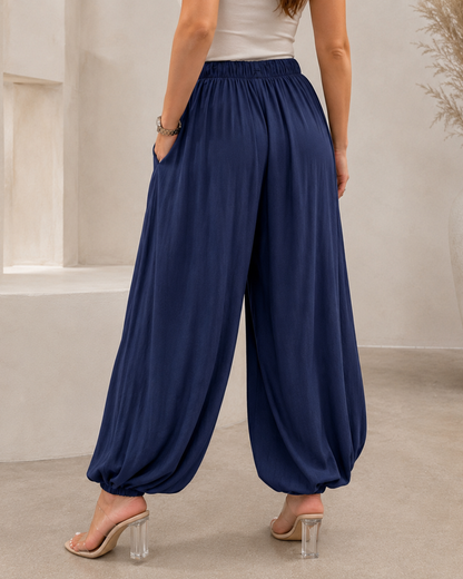 Pantalón Bombacho Fluido con Cintura Ajustable®