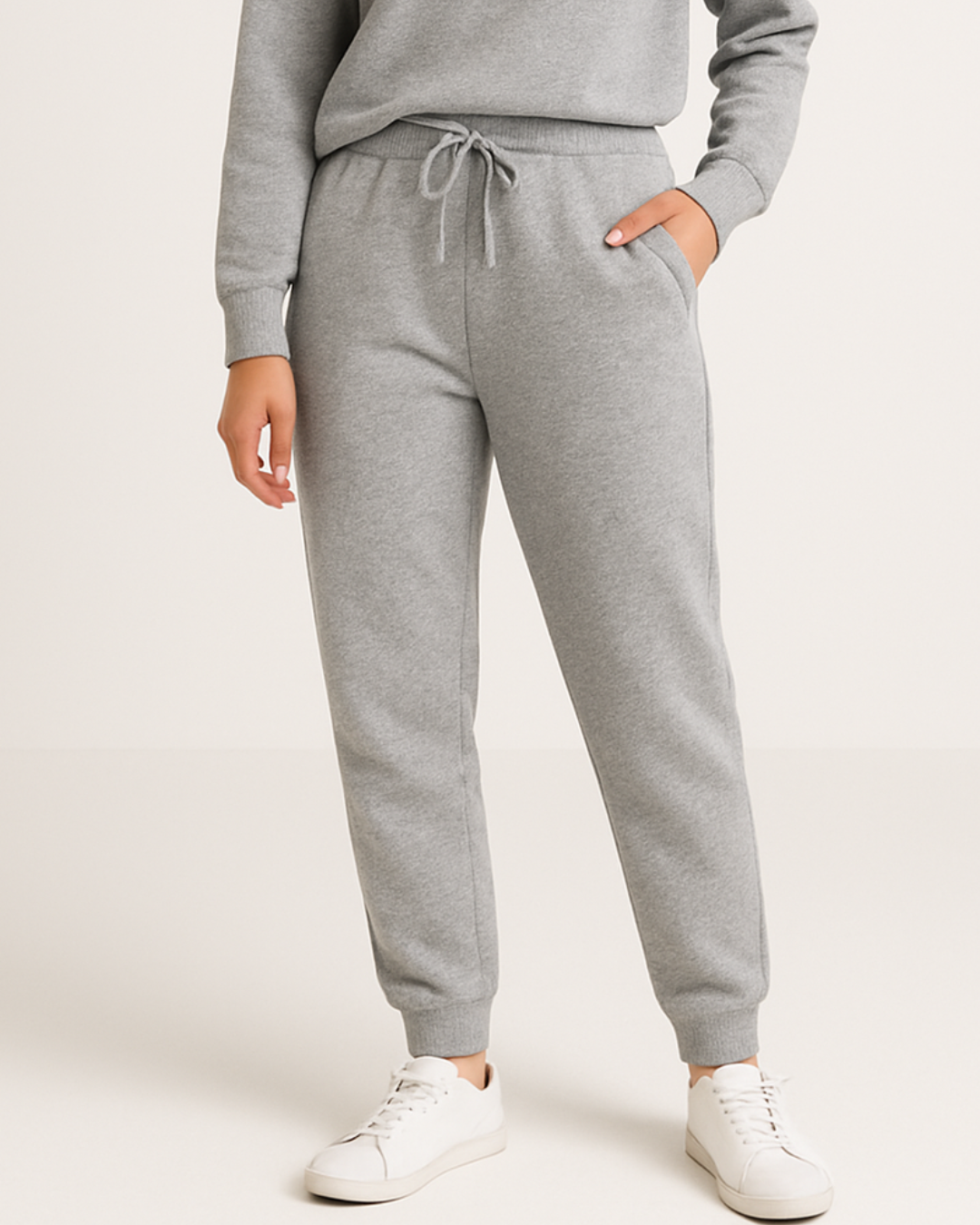 Pantalones de Chándal Holgados con Forro Polar para Mujer