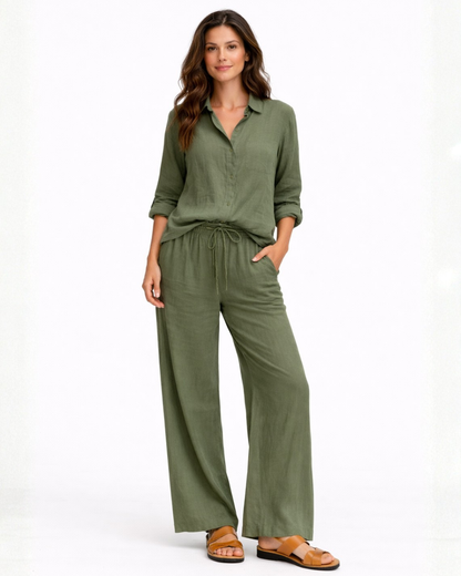 Conjunto Martina de Camisa y Pantalón Holgado®