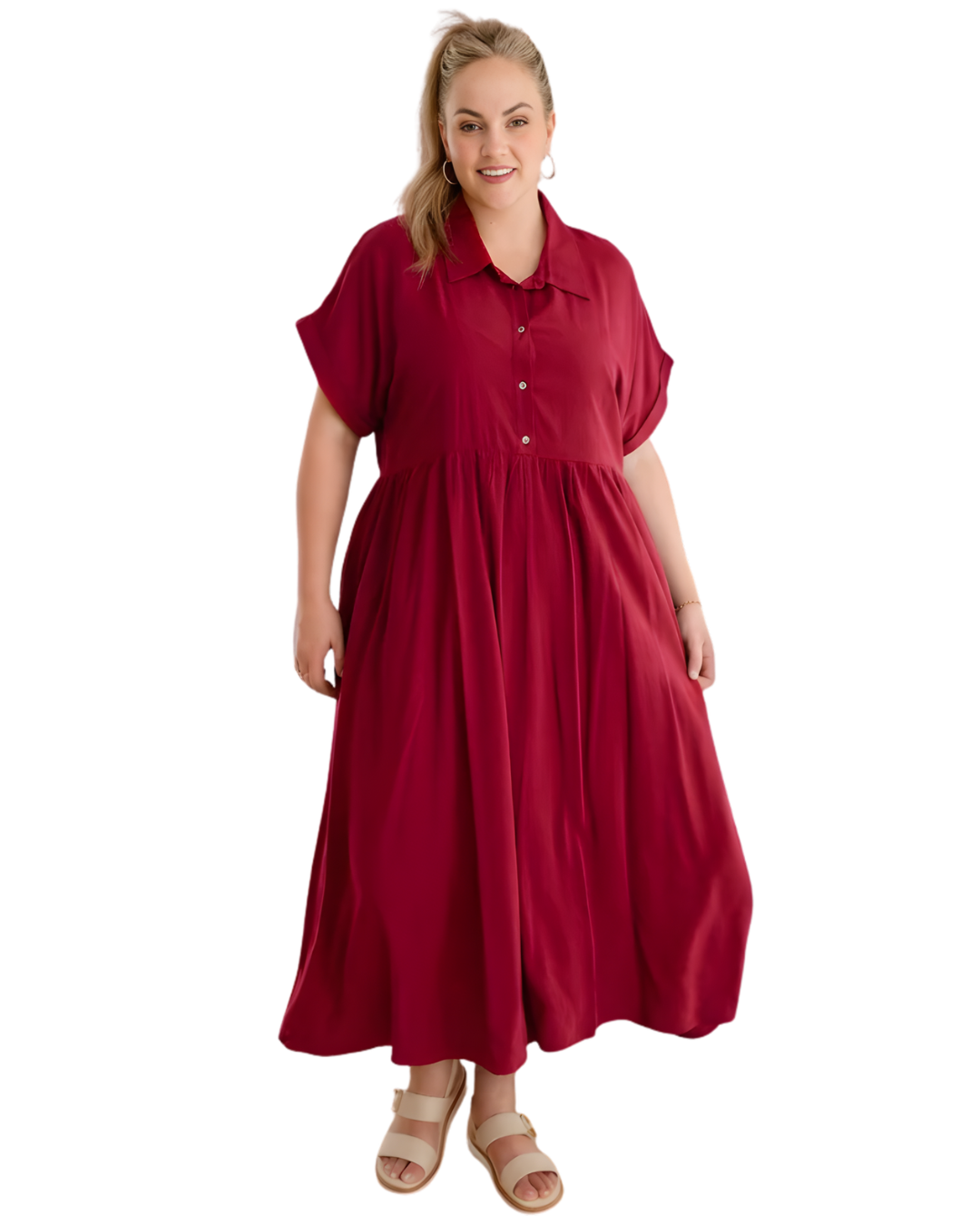 Vestido Roma Fluido con Escote en V