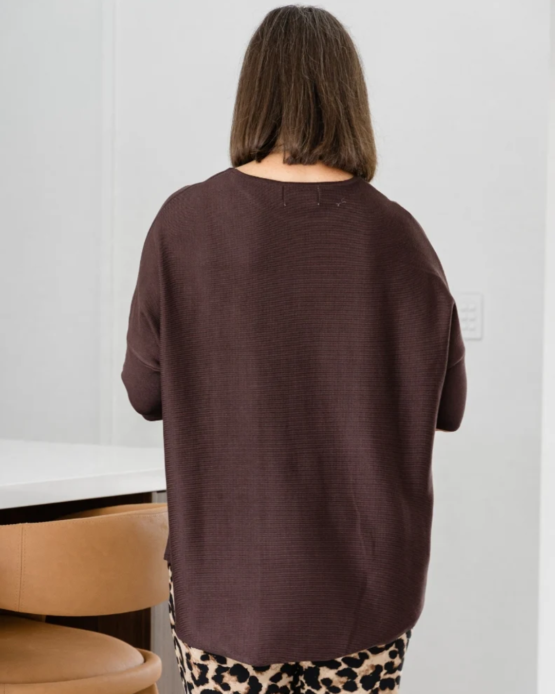 Jersey de Punto de Corte Fluido para Mujer