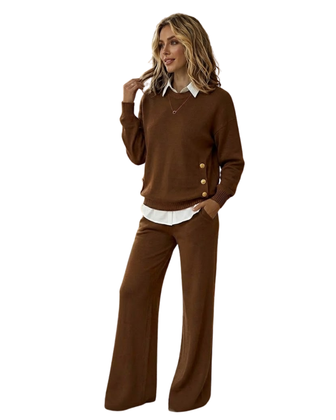 Conjunto de camiseta y pantalones para mujer