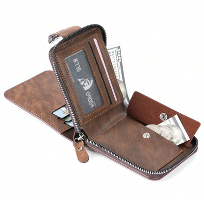 Billetera Vintage Compacta con Cremallera®
