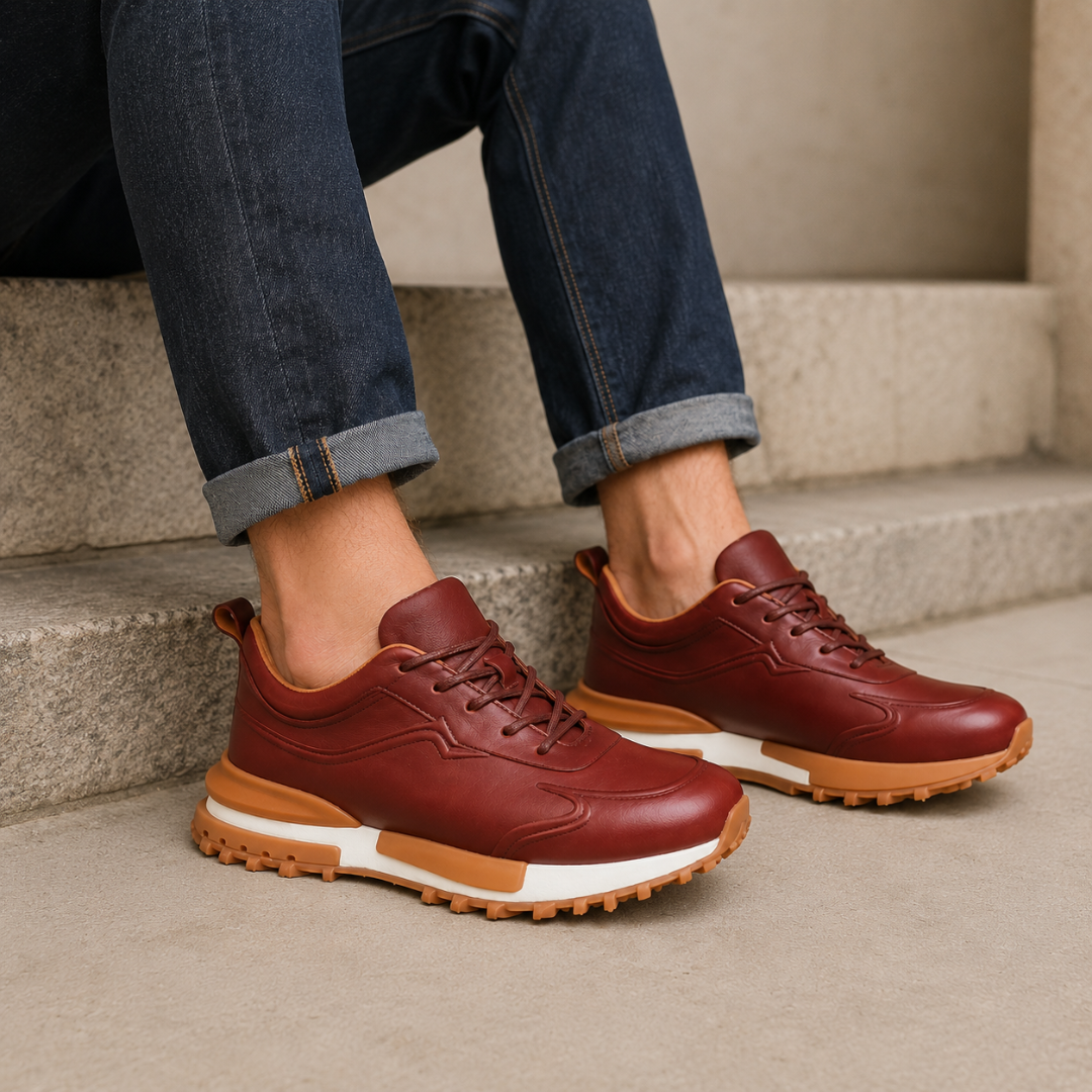 Zapato formal con estilo deportivo y suela dura