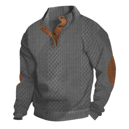 Jersey informal de manga larga con coderas para hombre®