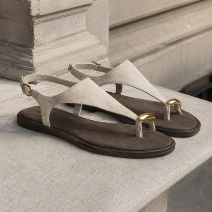 Sandalias Planas Tipo Dedo con Hebilla Ajustable