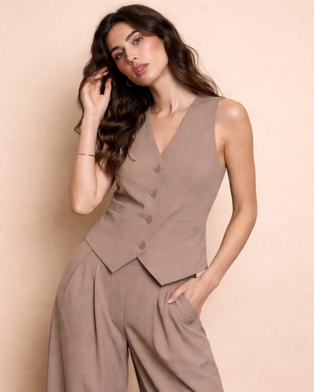 Conjunto de Sastrería Moderna Casual para Mujer
