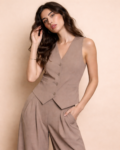 Conjunto de Sastrería Moderna Casual para Mujer