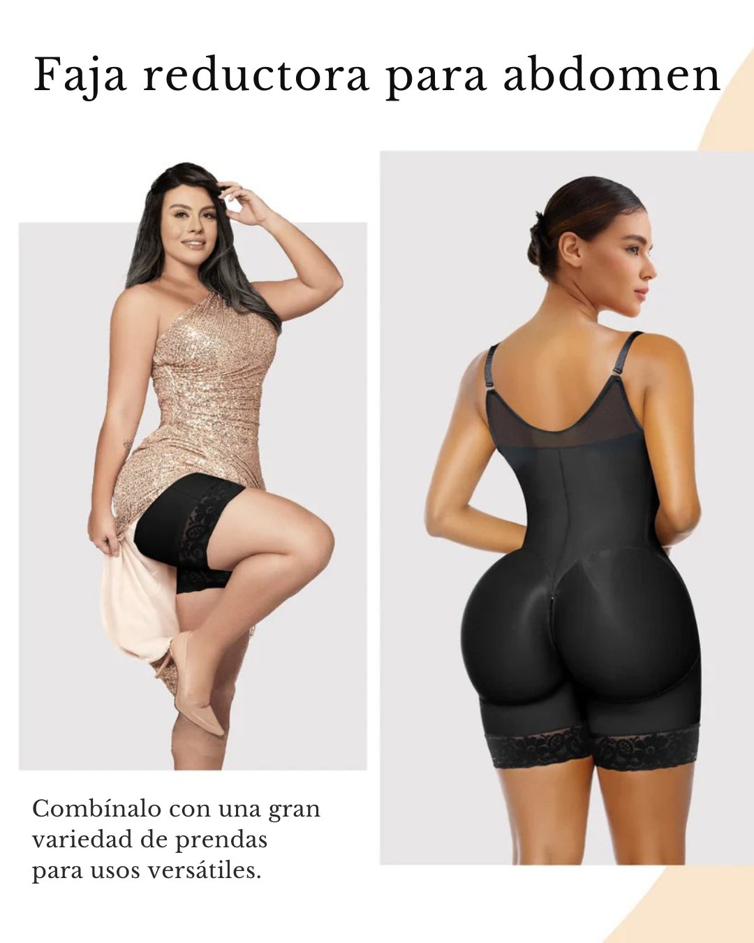 Faja moldeadora postparto con control de cintura y elevación de glúteos®
