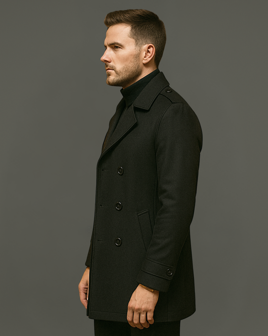Chaqueta Clásica de Longitud Media con Forro Desmontable para Hombre®