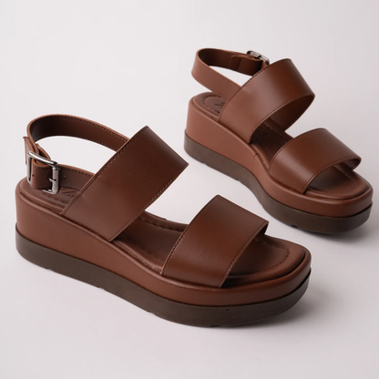 Sandalias de plataforma con doble tira