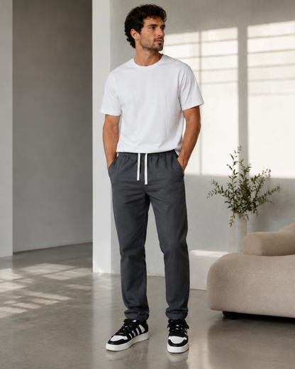 Pantalón Amplio con Cintura Ajustable