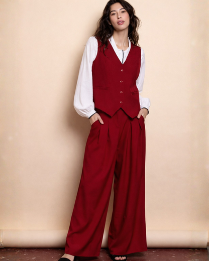 Conjunto de Sastrería Moderna Casual para Mujer