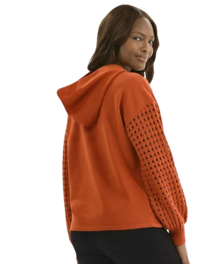 Sudadera casual con detalles de ganchillo en las mangas para Mujer