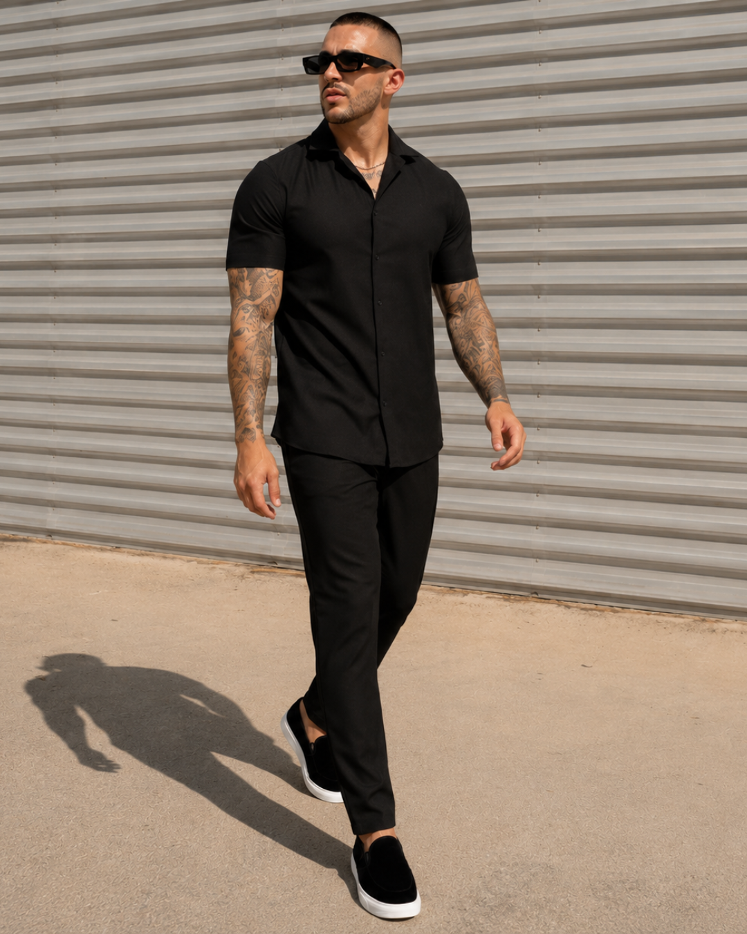 Conjunto Casual de Camiseta Manga Corta y Pantalón