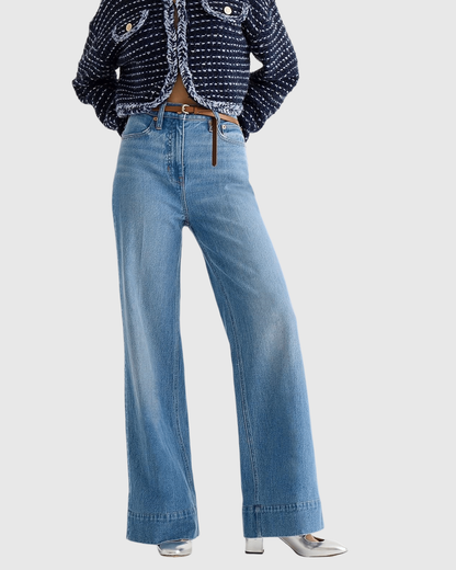 Pantalón de Cintura Alta y Corte Ancho