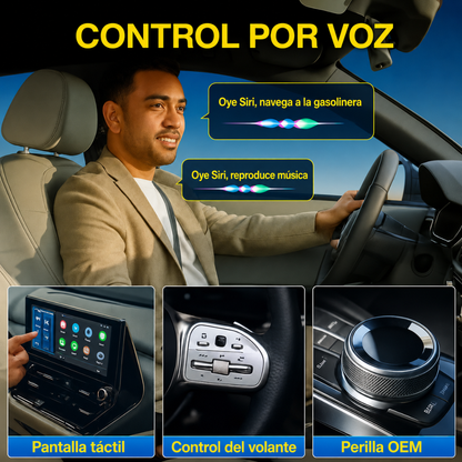 Adaptador Inalámbrico 4 en 1 para CarPlay y Android Auto®