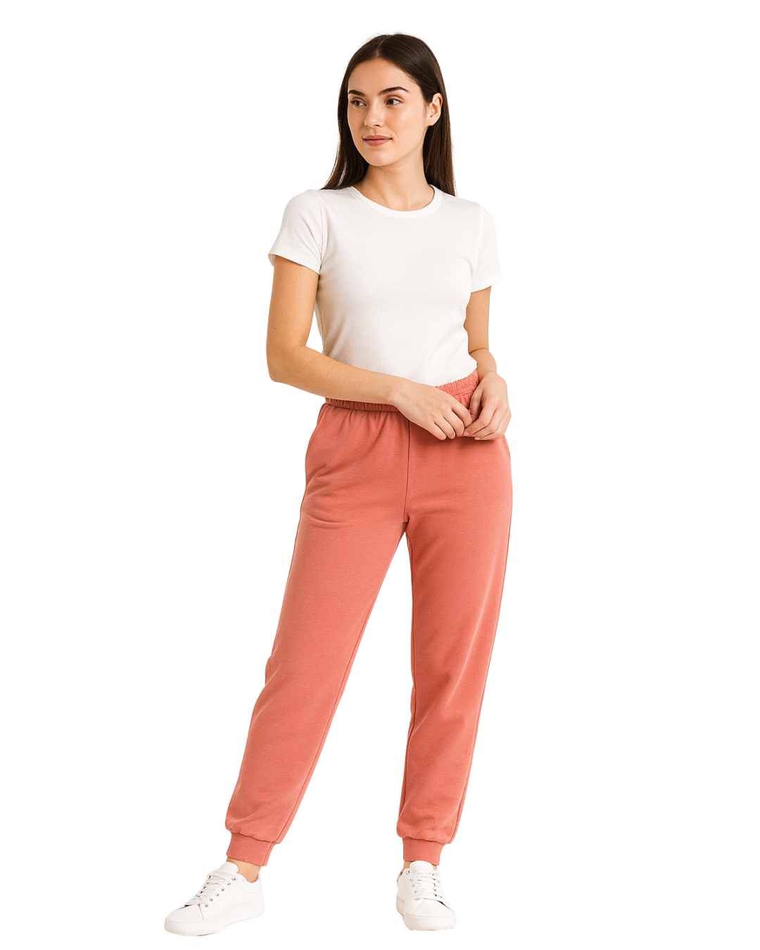 Pantalones de Chándal Holgados con Forro Polar para Mujer